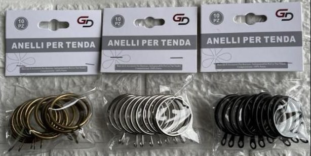 Metalni prstenovi za zavese (crni, srebrni, bakarni)