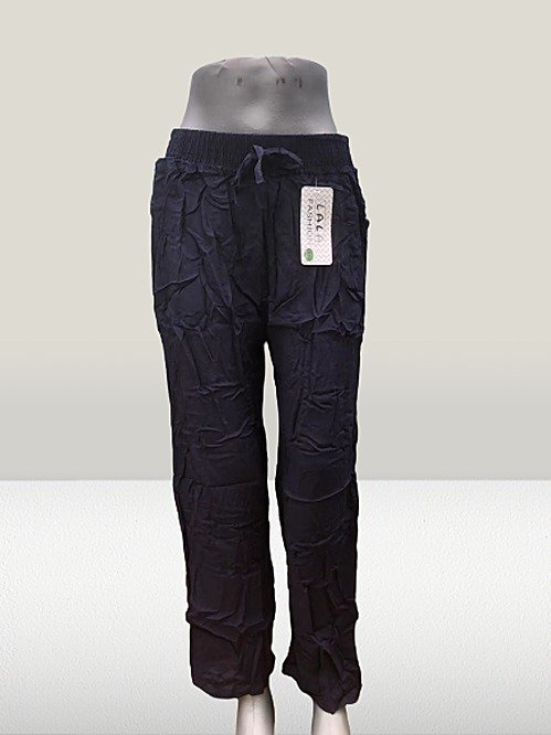 Pantalone viskoza 3/4 ravni 402 (crno-plave)