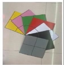 Zidna nalepnica mozaik ME-6 (sitne kućice, crvena) 30x30cm