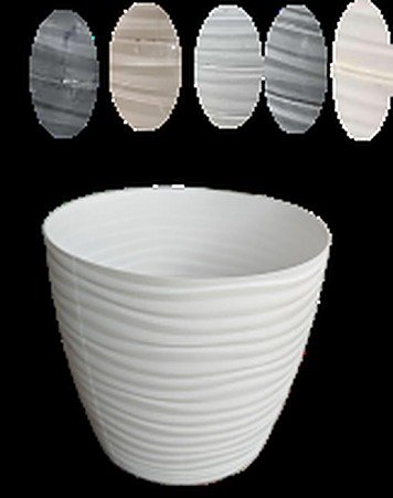 Saksija Wave ø130mm metalik siva