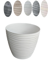 Saksija Wave ø230mm metalik siva